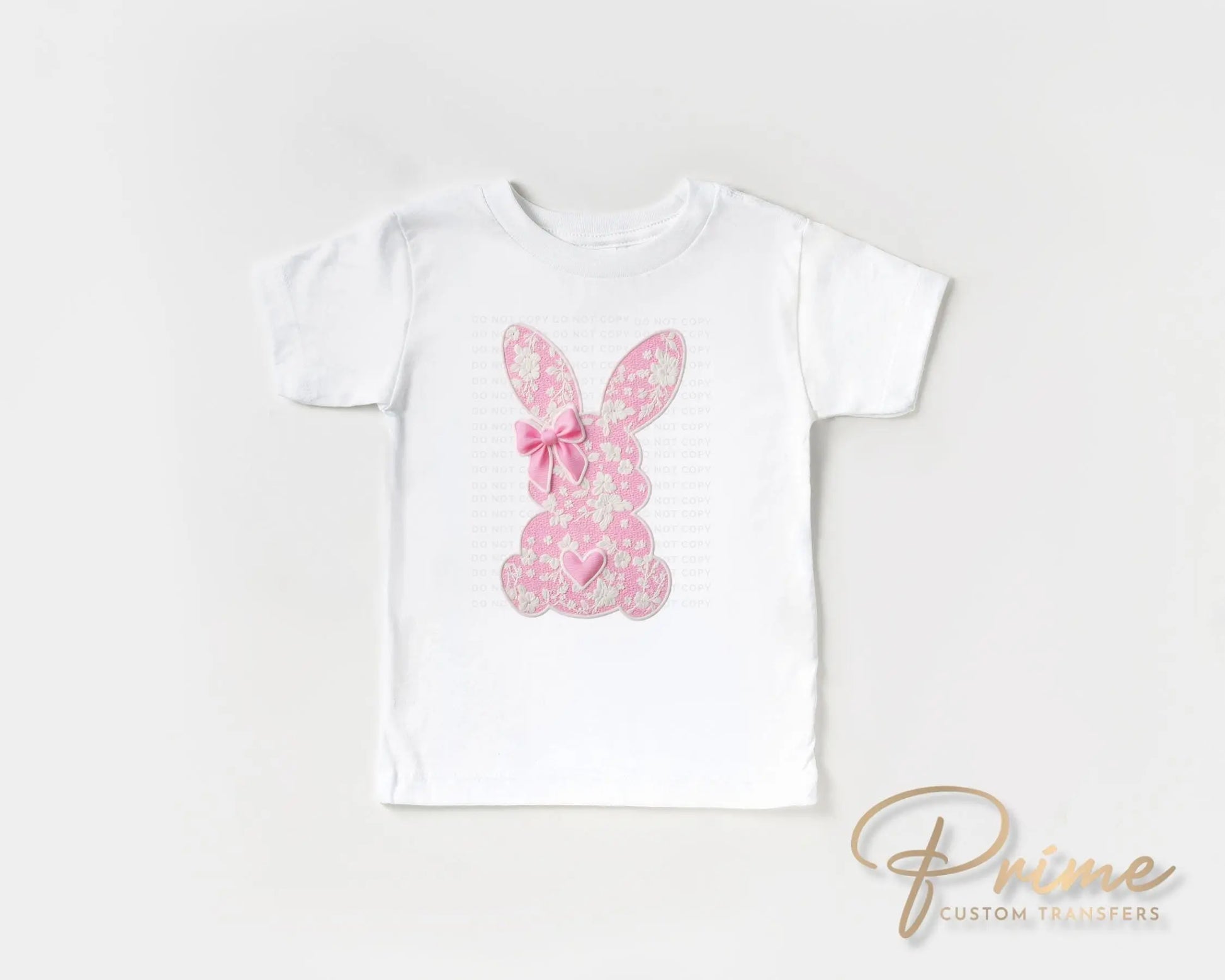 Easter DTF Transfer, Ready to Press, T-shirt Transfer, Heat Transfer, Direct to Film, Spring, Girly, Trendy, Pink Coquette Lace Easter Bunny