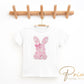 Easter DTF Transfer, Ready to Press, T-shirt Transfer, Heat Transfer, Direct to Film, Spring, Girly, Trendy, Pink Coquette Lace Easter Bunny