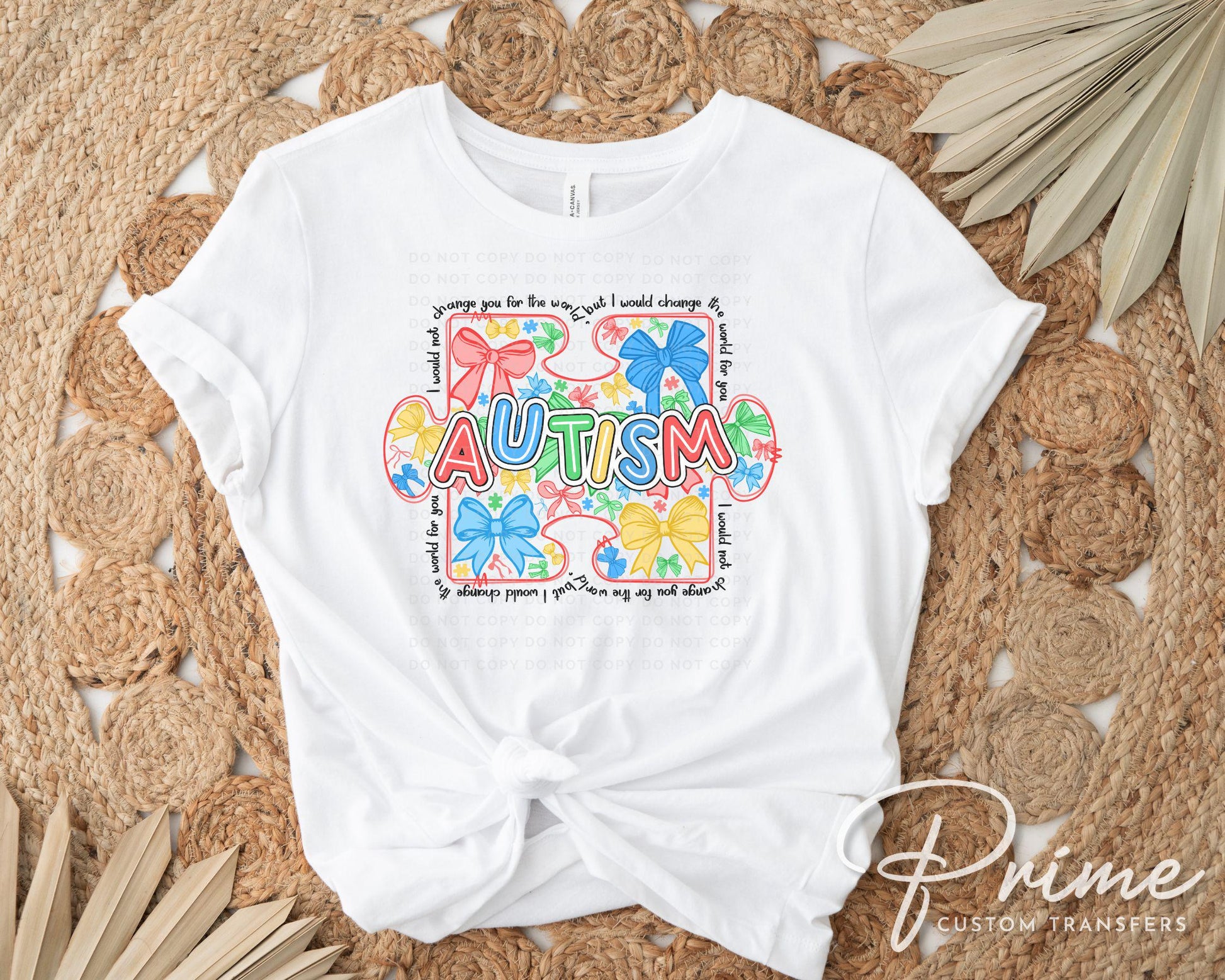 Autism Awareness DTF Transfer, Ready to Press, T-shirt Transfer, Heat Transfer, Direct to Film, Autism Mama, Puzzle, Special Education