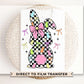 Easter DTF Transfer, Ready to Press, T-shirt Transfer, Heat Transfer, Direct to Film, Spring, Religious, Coquette Checkered Easter Bunny