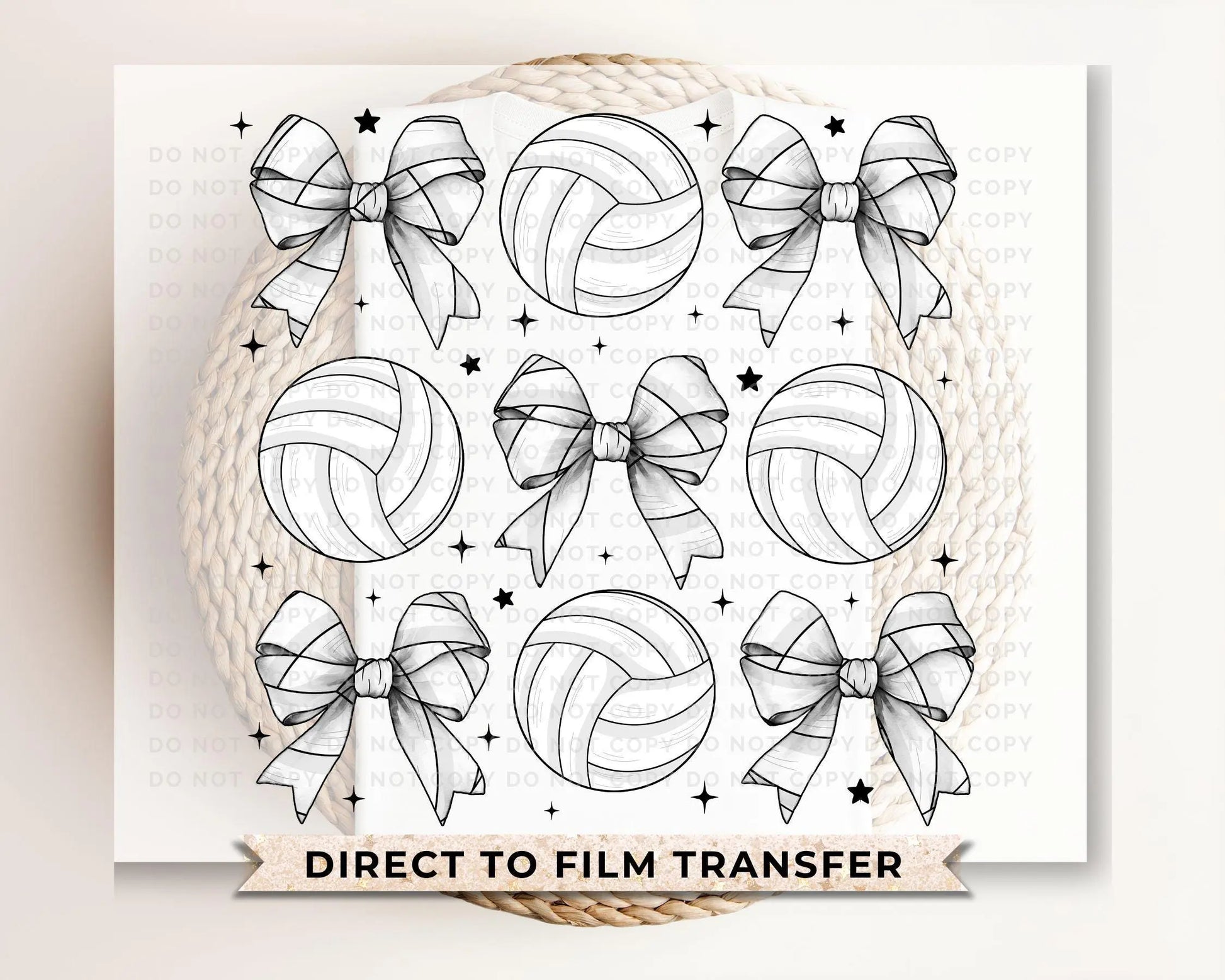 Volleyball DTF Transfers, Ready to Press, T-shirt Transfers, Heat Transfer, Direct to Film, Sports Mom, Mama, Coquette Volleyball Bows