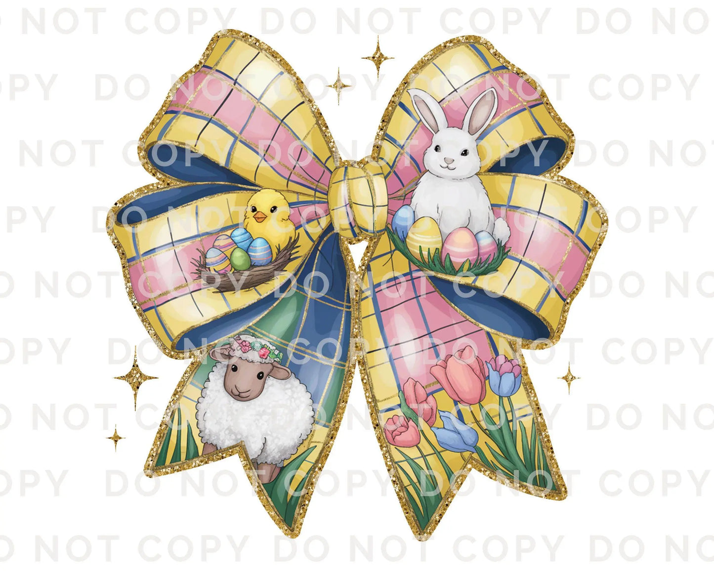 Easter DTF Transfer, Ready to Press, T-shirt Transfer, Heat Transfer, Direct to Film, Spring, Religious, Bunny, Lamb, Coquette Easter Bow