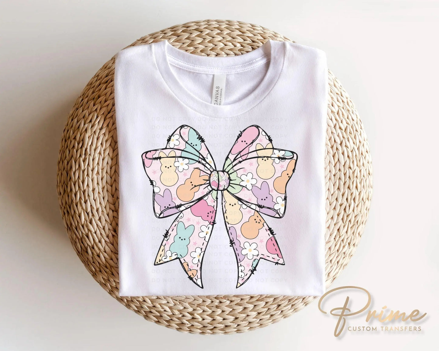 Easter DTF Transfer, Ready to Press, T-shirt Transfer, Heat Transfer, Direct to Film, Spring, Religious, Bunny, Candy, Coquette Easter Bow