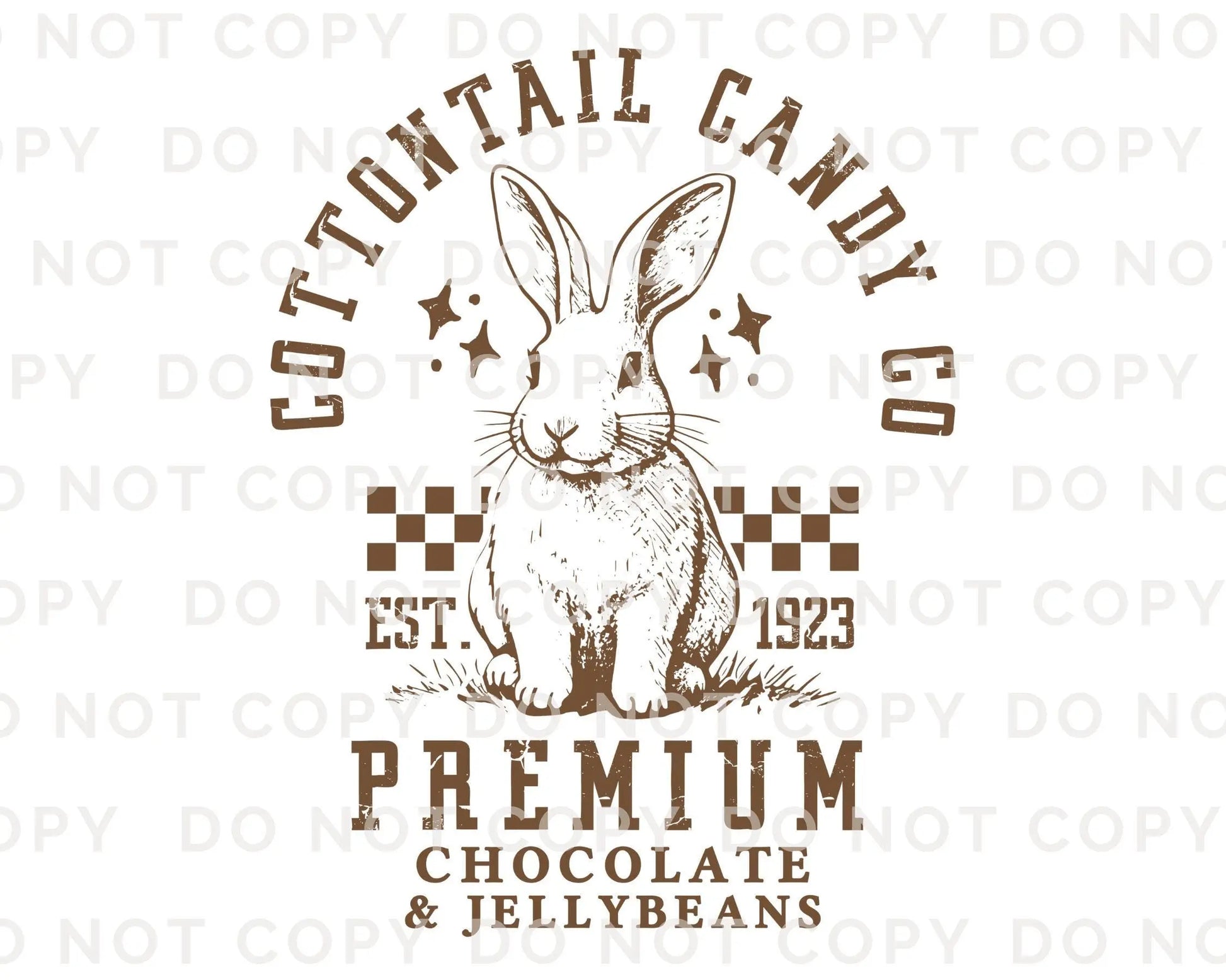 Easter DTF Transfer, Ready to Press, T-shirt Transfer, Heat Transfer, Direct to Film, Holiday, Spring, Bunny Cottontail Candy Company