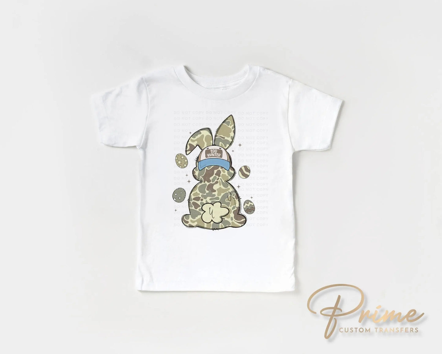 Easter DTF Transfers, Ready to Press, T-shirt Transfers, Heat Transfer, Direct to Film, Boy, Kids, Doodle, Egg Hunter Camo Easter Bunny
