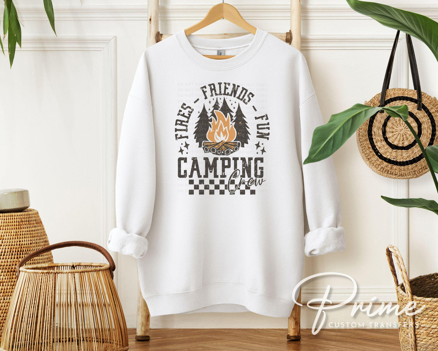 Camping DTF Transfer, Ready to Press, T-shirt Transfer, Heat Transfer, Direct to Film, Outdoor Adventure Vacation, Group, Trip, Camping Crew