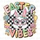 Easter DTF Transfer, Ready to Press, T-shirt Transfer, Heat Transfer, Direct to Film, Bunny, Glitter, Brushstroke, Coquette Easter Vibes