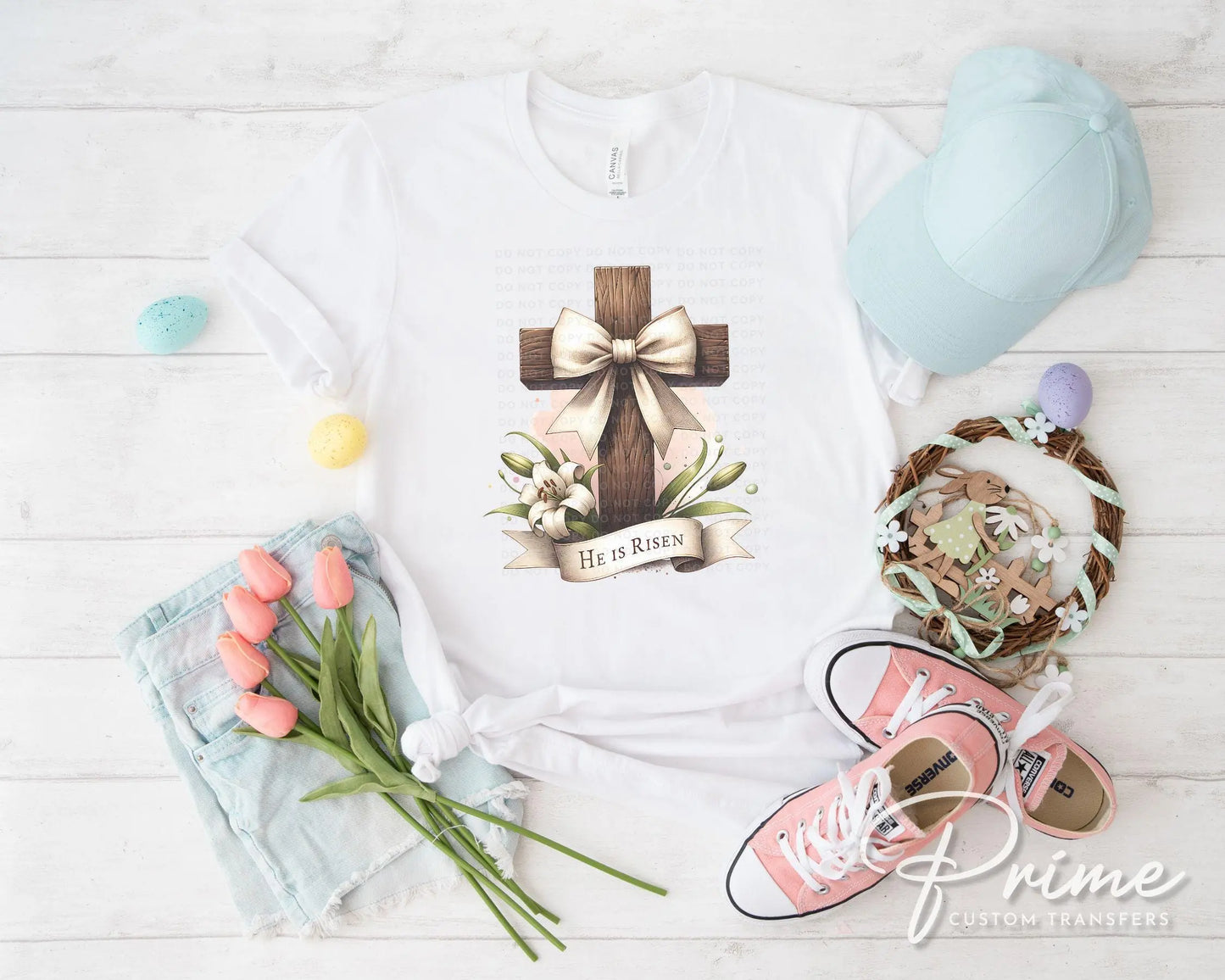 Easter DTF Transfer, Ready to Press, T-shirt Transfer, Heat Transfer, Direct to Film, Bible, Christian, Religious, Jesus, Watercolor Cross
