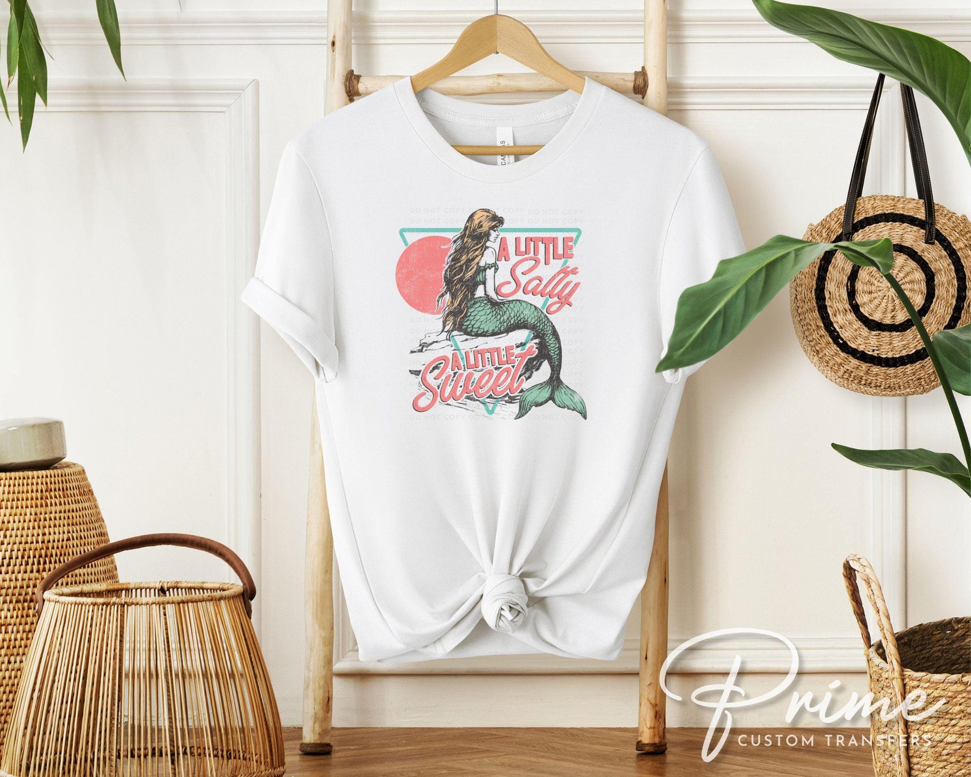 A Little Salty a Little Sweet DTF Transfers, Ready to Press, T-shirt Transfers, Heat Transfer, Direct to Film, Beach Shirt, Summer, Mermaid