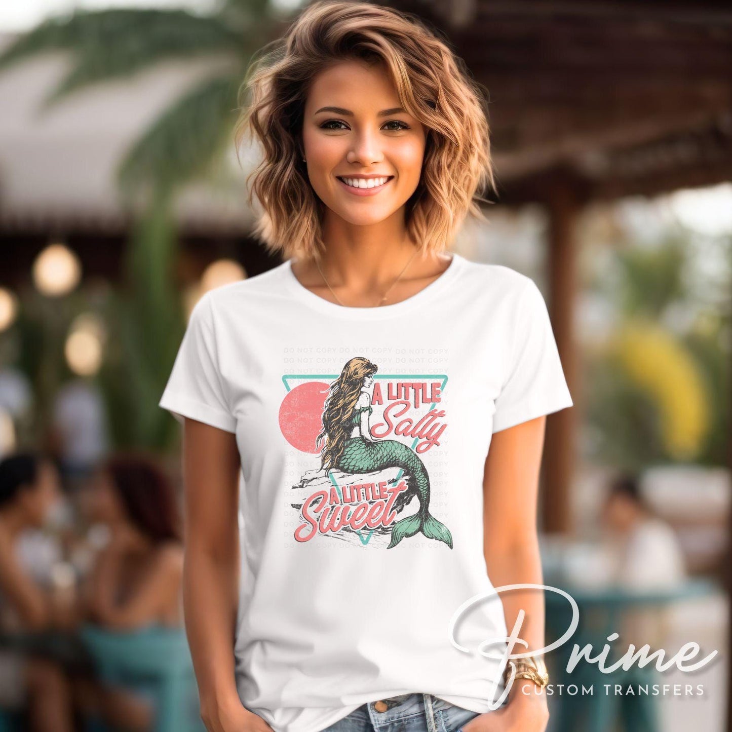 A Little Salty a Little Sweet DTF Transfers, Ready to Press, T-shirt Transfers, Heat Transfer, Direct to Film, Beach Shirt, Summer, Mermaid