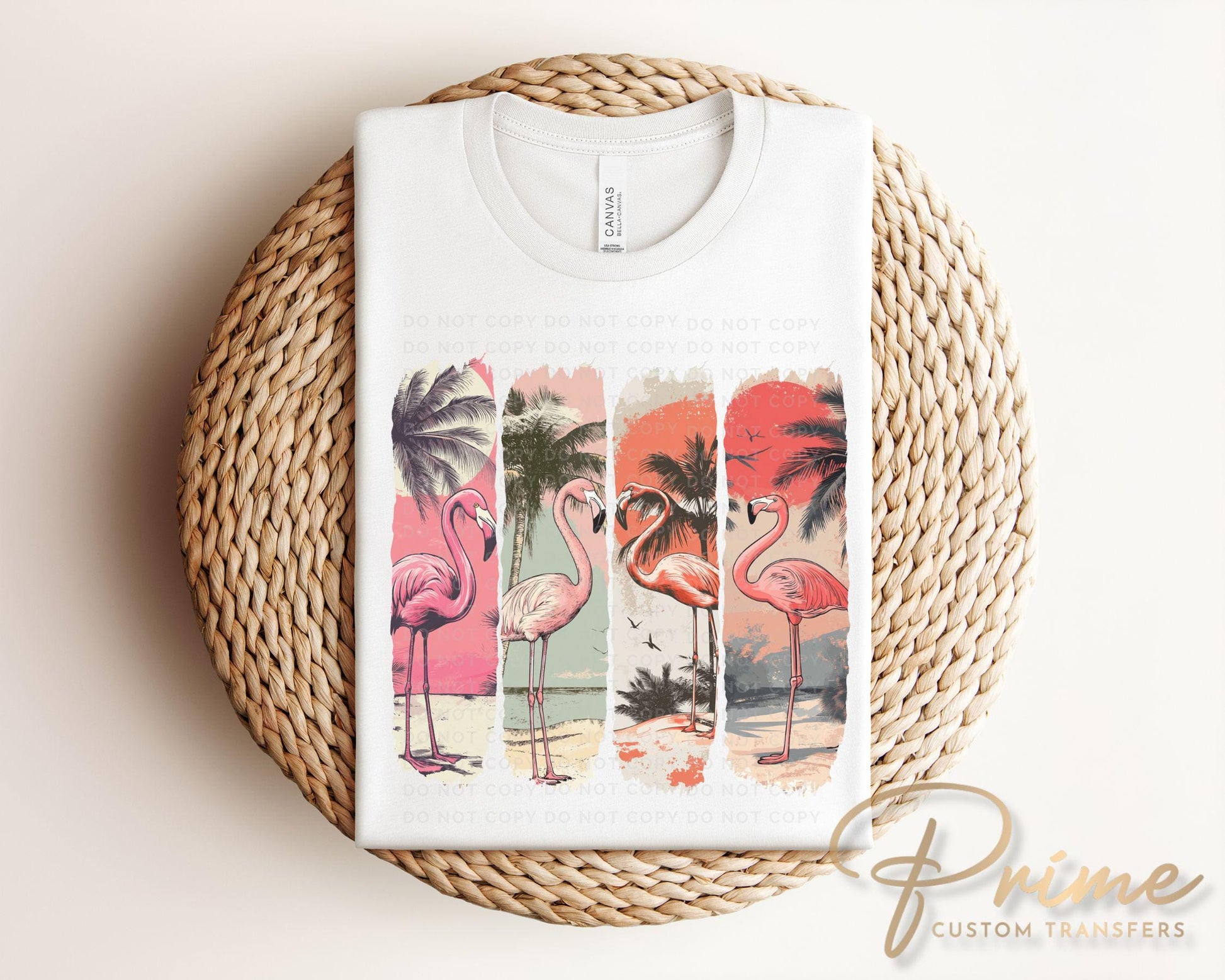 Flamingo DTF Transfers, Ready to Press, T-shirt Transfers, Heat Transfer, Direct to Film, Sublimation, Funny, Beach Shirt, Summer, Girly