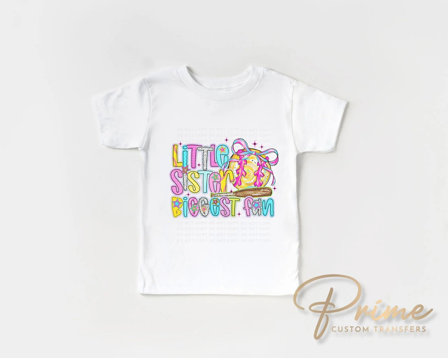 Baseball Sister DTF Transfers, Ready to Press, T-shirt Transfers, Heat Transfer, Direct to Film, Sports Apparel, Little Sister Biggest Fan