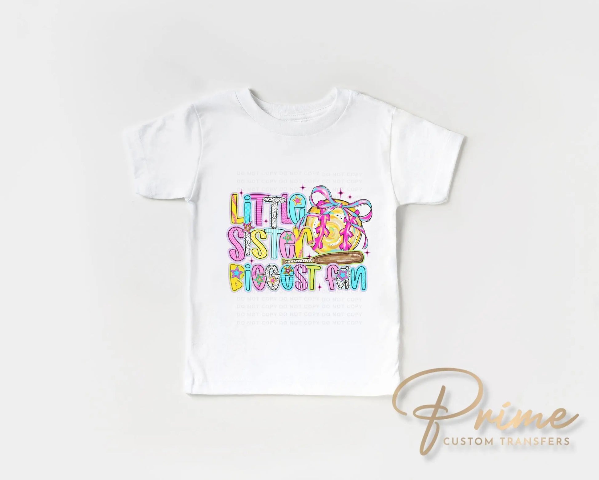 Baseball Sister DTF Transfers, Ready to Press, T-shirt Transfers, Heat Transfer, Direct to Film, Sports Apparel, Little Sister Biggest Fan