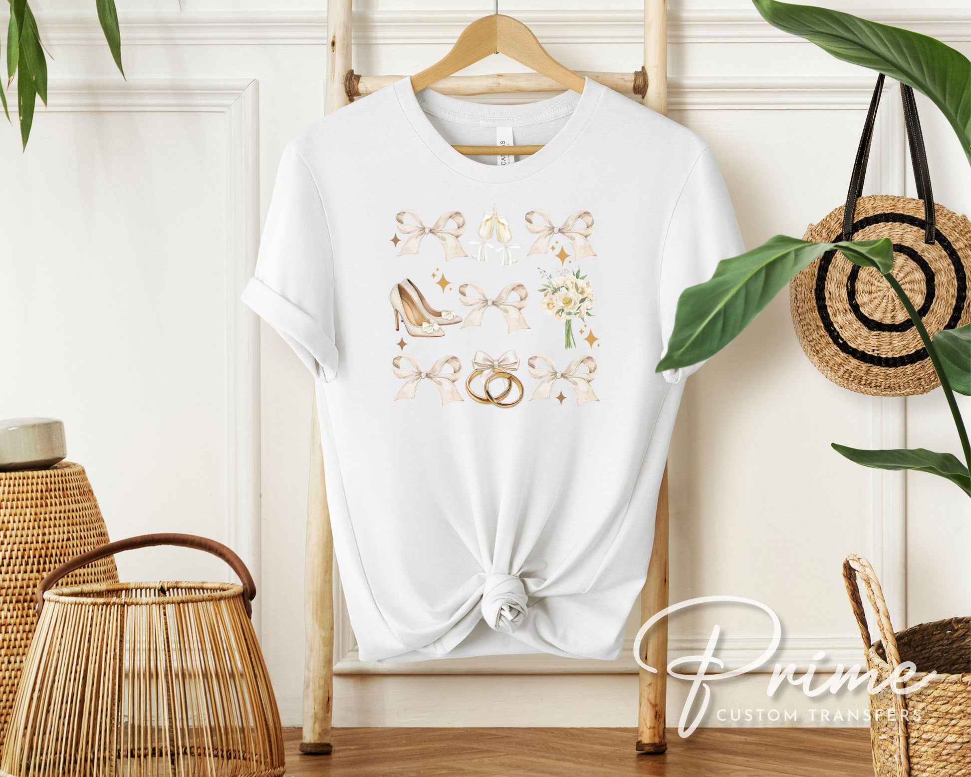 Bride DTF Transfer, Ready to Press, T-shirt Transfer, Heat Transfer, Direct to Film, Wedding, Bach, Bachelorette, Coquette Bridal Bows