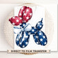 Patriotic Stars Balloon Dog DTF Transfers, Ready to Press, T-shirt Transfers, Heat Transfer, Direct to Film, Memorial Day, Fourth of July