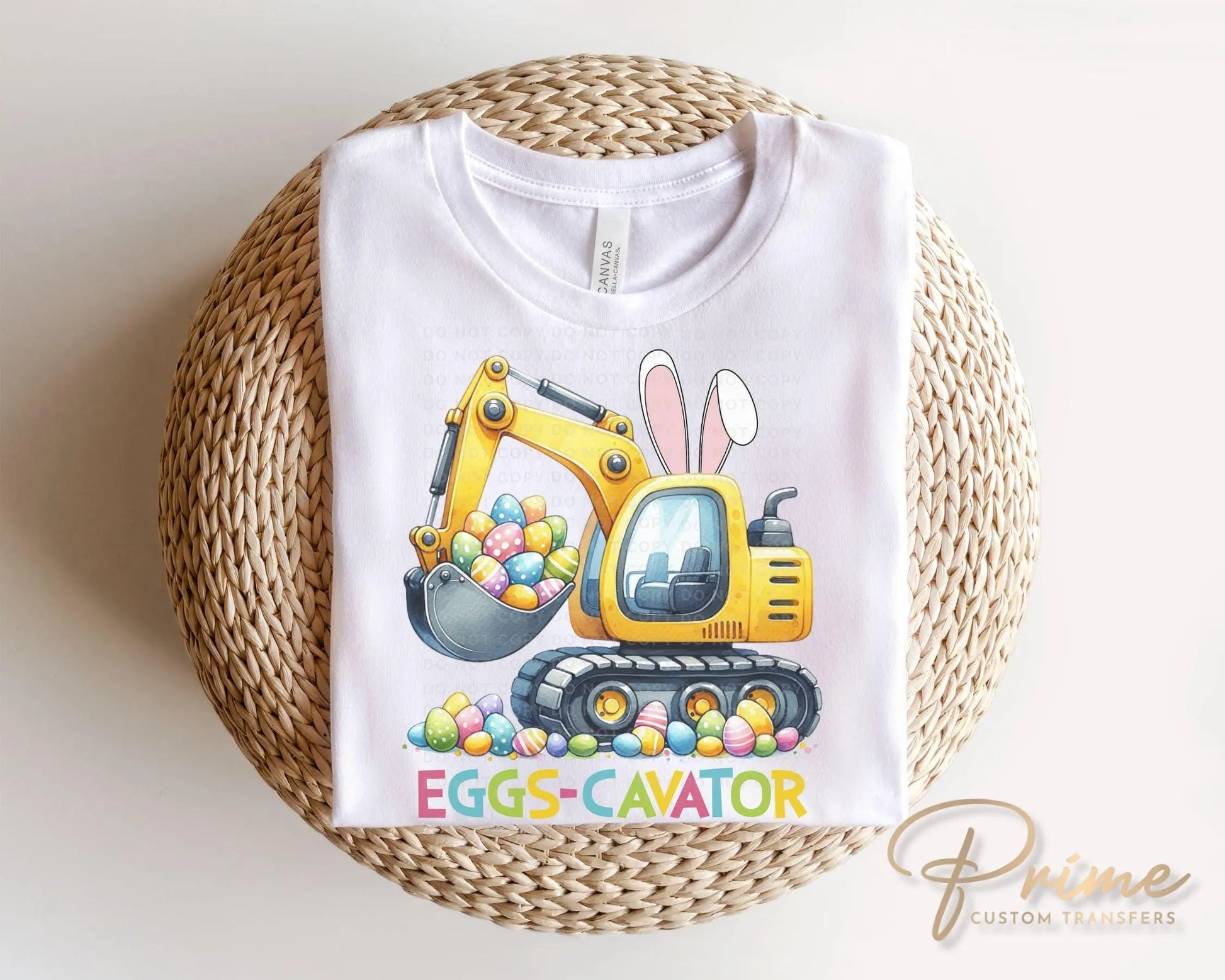 Easter DTF Transfer, Ready to Press, T-shirt Transfer, Heat Transfer, Direct to Film, Funny Easter Bunny Kids Shirt, Boy, Girl, Eggs-cavator