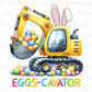 Easter DTF Transfer, Ready to Press, T-shirt Transfer, Heat Transfer, Direct to Film, Funny Easter Bunny Kids Shirt, Boy, Girl, Eggs-cavator