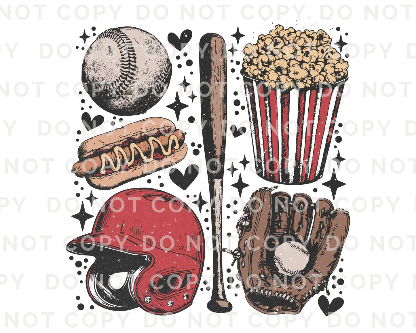 Baseball DTF Transfer, Ready to Press, T-shirt Transfers, Heat Transfer, Direct to Film, Game Day, Sports Mom Apparel, Retro Style Baseball