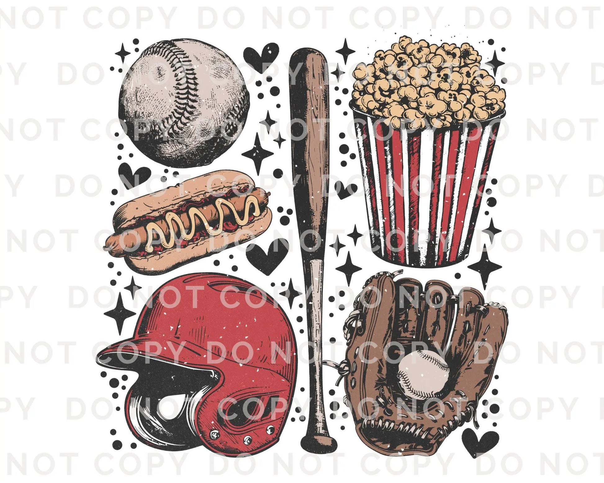 Baseball DTF Transfer, Ready to Press, T-shirt Transfers, Heat Transfer, Direct to Film, Game Day, Sports Mom Apparel, Retro Style Baseball