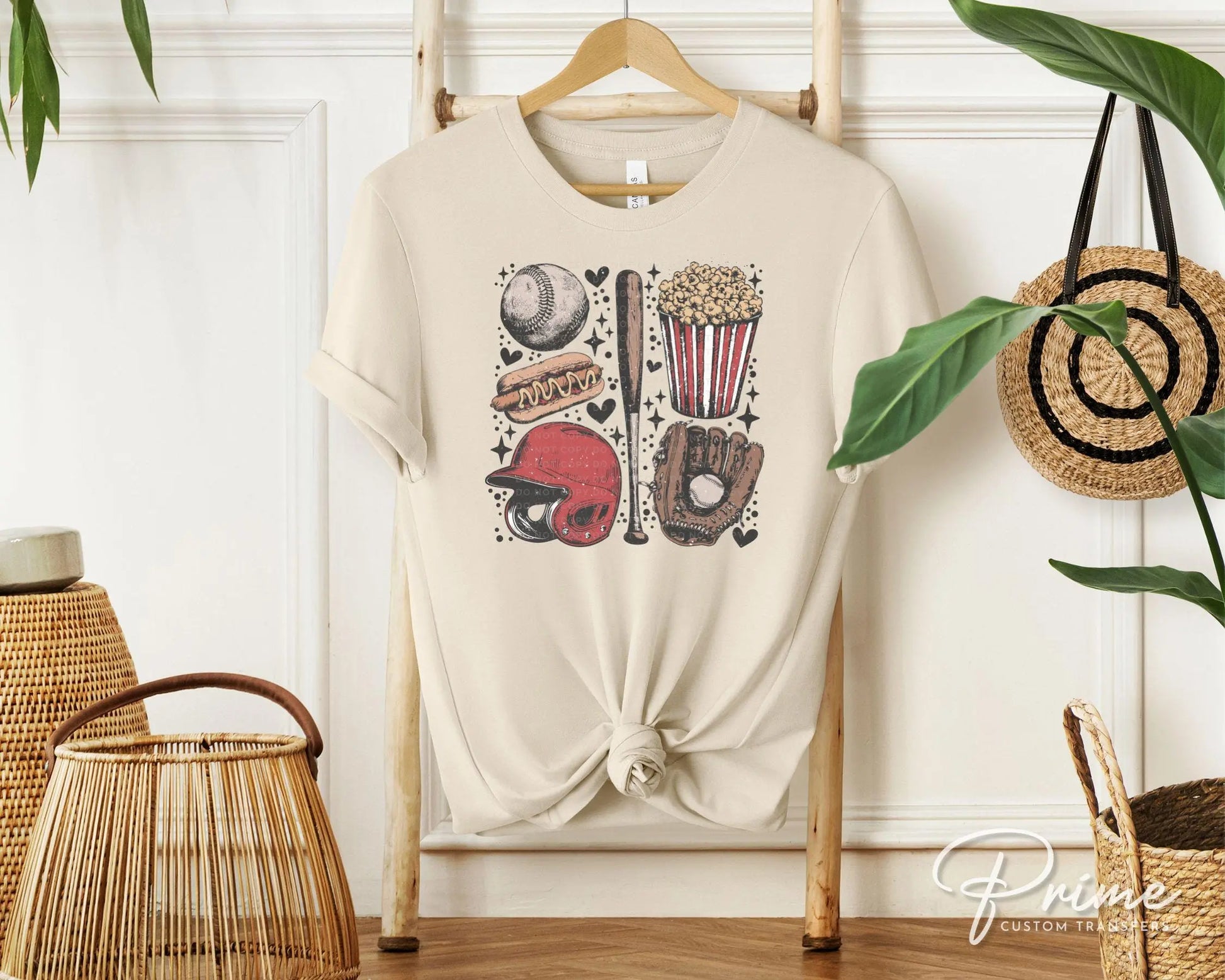 Baseball DTF Transfer, Ready to Press, T-shirt Transfers, Heat Transfer, Direct to Film, Game Day, Sports Mom Apparel, Retro Style Baseball