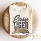 Easy Tiger DTF Transfer, Ready to Press, T-shirt Transfer, Heat Transfer, Direct to Film, Retro Style, Trendy Funny Quote with Tiger Graphic