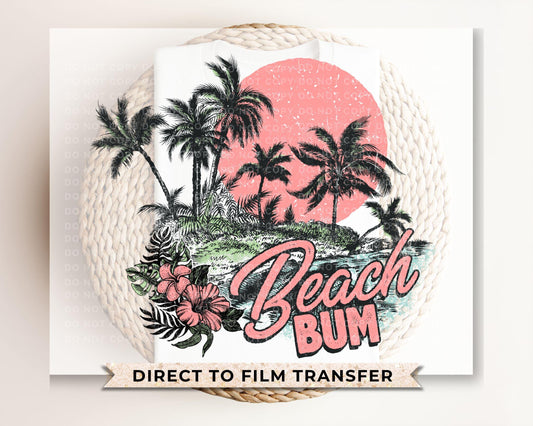 Summer Vibes DTF Transfers, Ready to Press, T-shirt Transfers, Heat Transfer, Direct to Film, Palm Trees, Summer Time, Vacation, Beach Bum