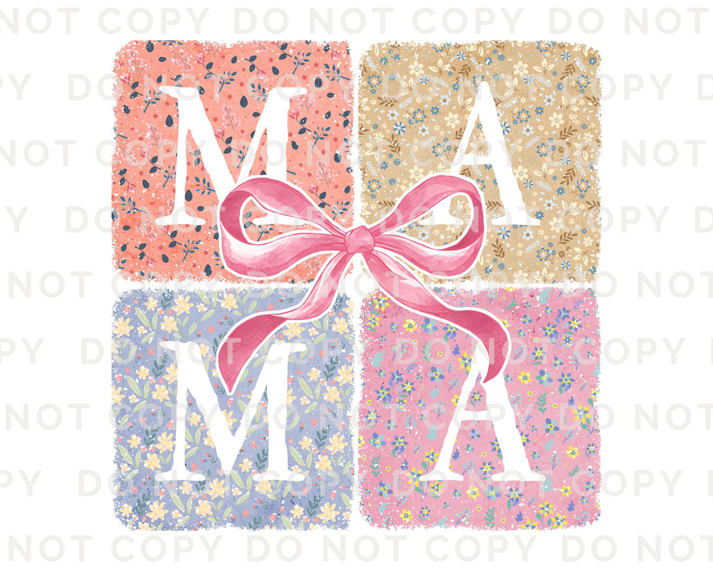 Mother's Day DTF Transfer, Ready to Press, T-shirt Transfer, Heat Transfer, Direct to Film, Mommy and Me, Mini, Bow, Coquette Floral Mama