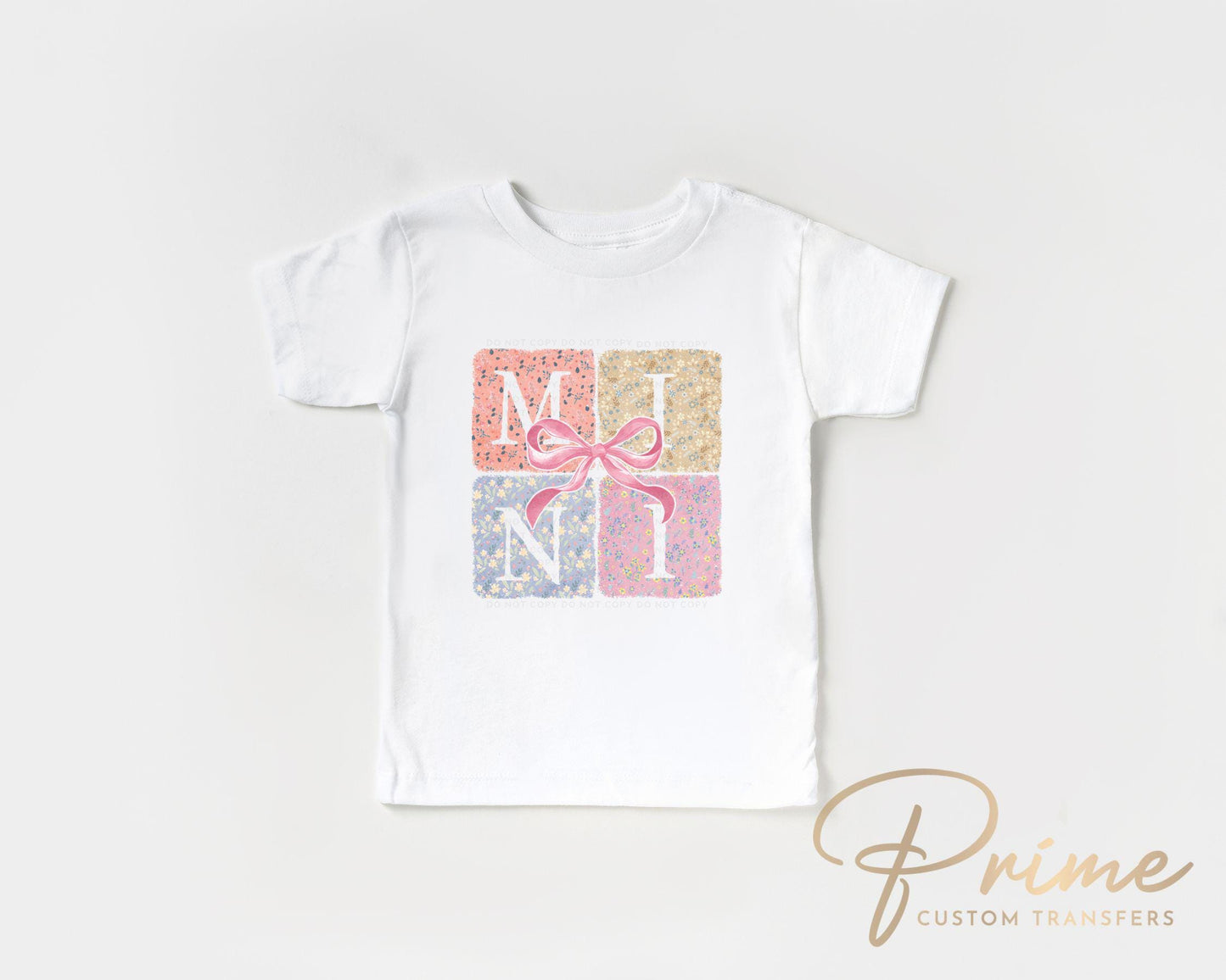 Mother's Day DTF Transfer, Ready to Press, T-shirt Transfer, Heat Transfer, Direct to Film, Mommy and Me, Mama, Bow, Coquette Floral Mini