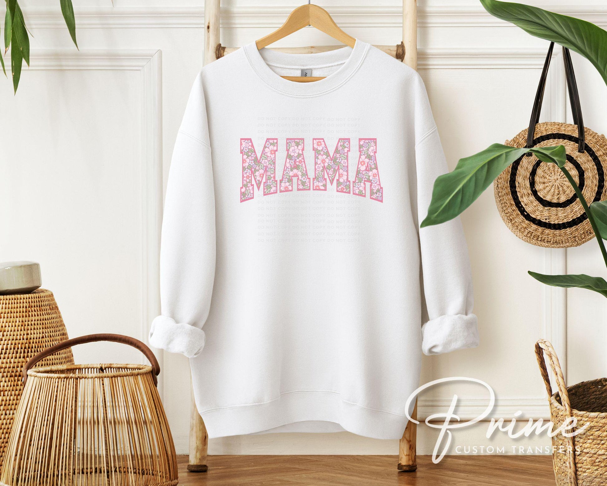 Mother's Day DTF Transfers, Ready to Press, T-shirt Transfers, Shirt Heat Transfer, Direct to Film, Spring, Boho Gift for Mom, Floral Mama