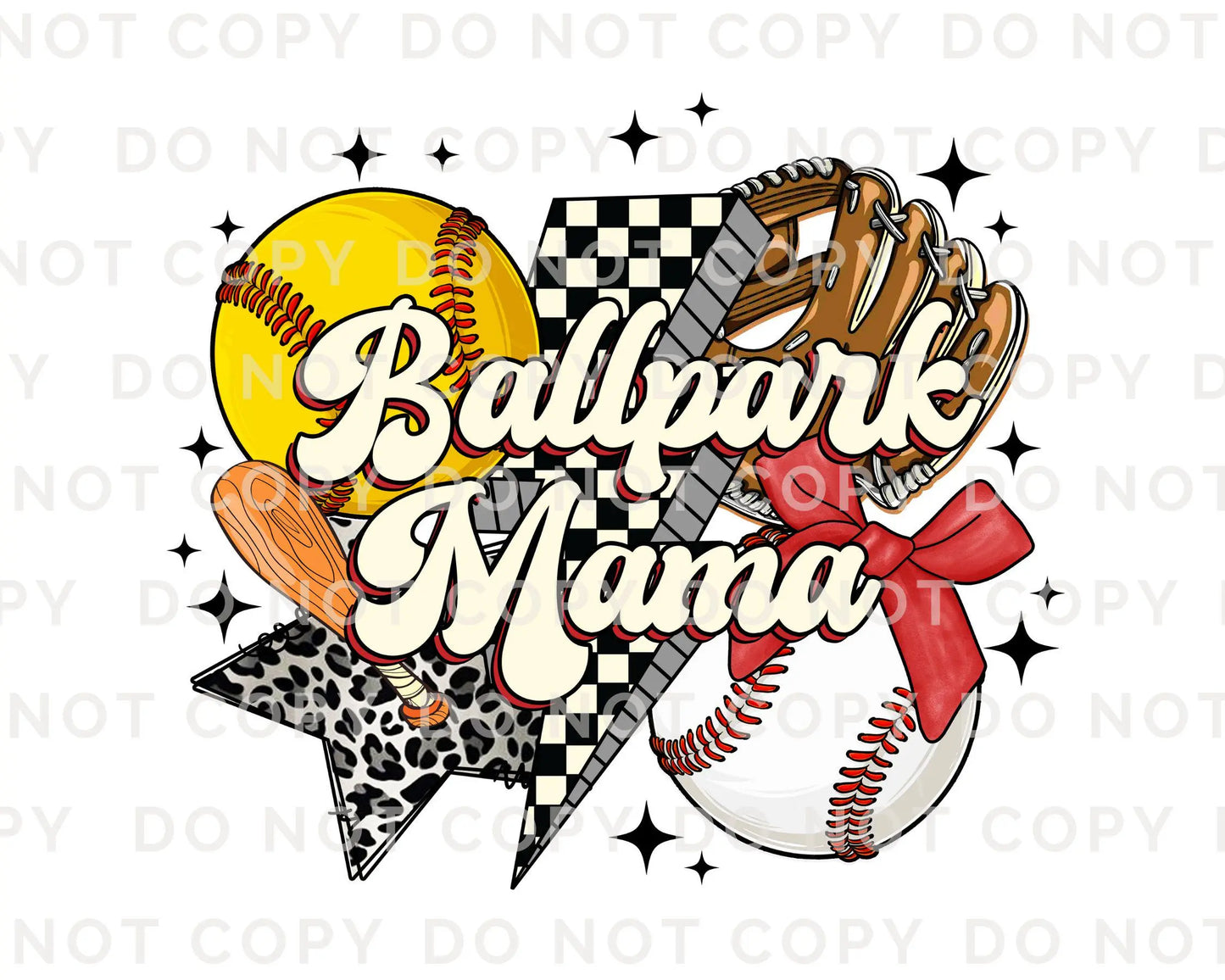 Softball Baseball Mama DTF Transfer, Ready to Press, T-shirt Transfer, Heat Transfer, Direct to Film, Sport Mama, Game Day, Coquette Bow