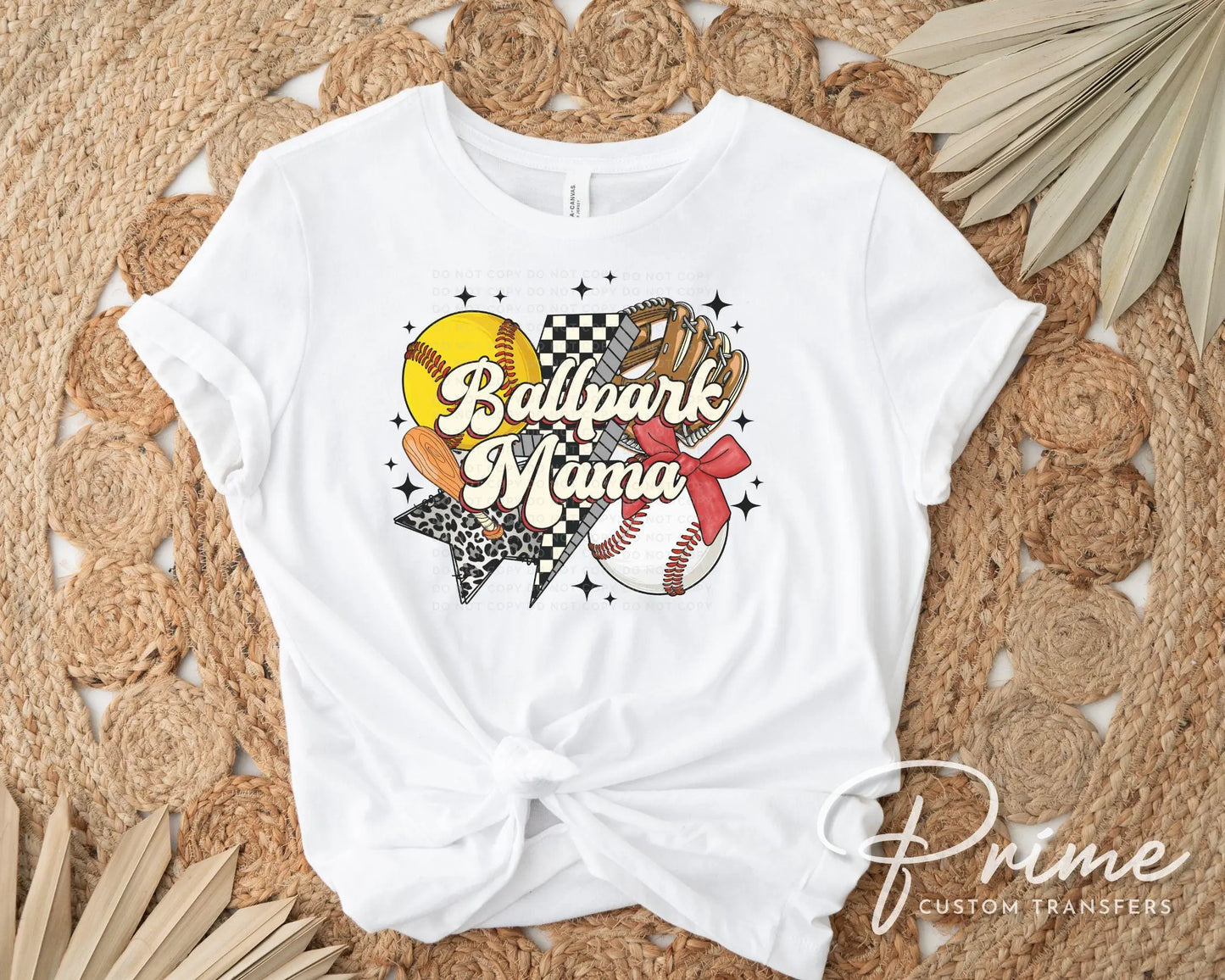 Softball Baseball Mama DTF Transfer, Ready to Press, T-shirt Transfer, Heat Transfer, Direct to Film, Sport Mama, Game Day, Coquette Bow