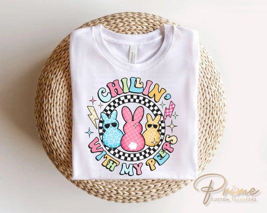 Easter DTF Transfer, Ready to Press, T-shirt Transfer, Heat Transfer, Direct to Film, Pastel, Retro Styled Shirt, Candy, Easter Bunny Rabbit
