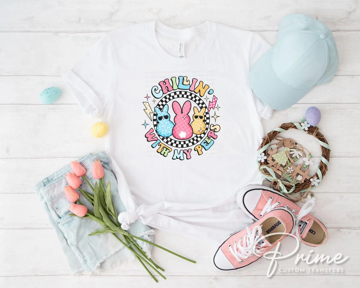 Easter DTF Transfer, Ready to Press, T-shirt Transfer, Heat Transfer, Direct to Film, Pastel, Retro Styled Shirt, Candy, Easter Bunny Rabbit