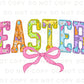 Easter DTF Transfer, Ready to Press, T-shirt Transfer, Heat Transfer, Direct to Film, Easter Shirt, Faux Embroidery Easter Coquette Bow