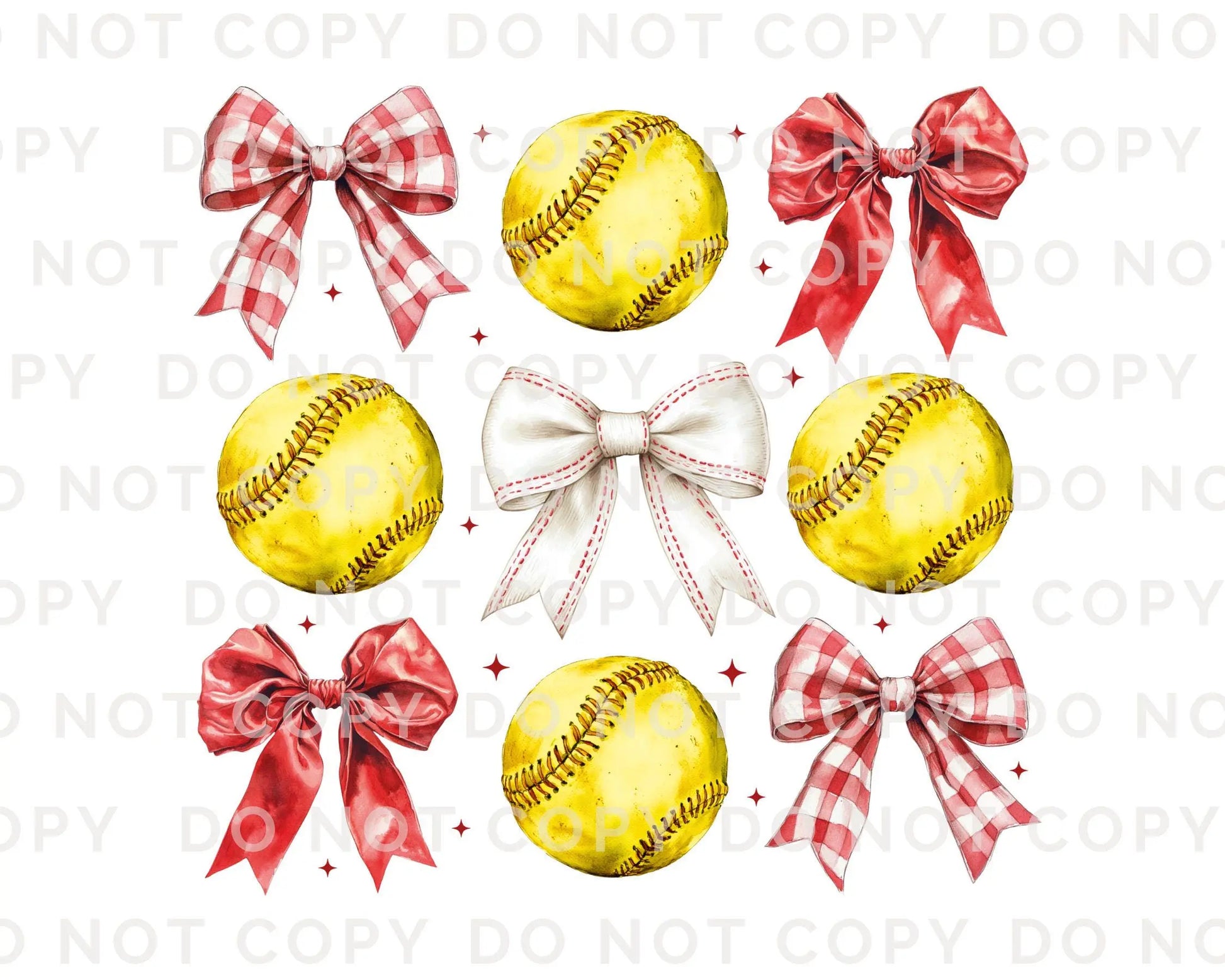 Softball DTF Transfers, Ready to Press, T-shirt Transfers, Heat Transfer, Direct to Film, Sports Mom, Softballs and Bows, Coquette, Trendy