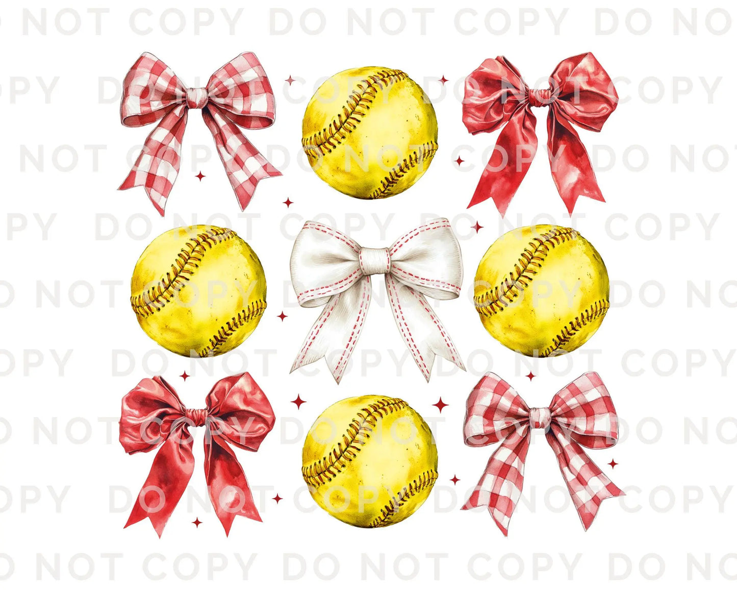 Softball DTF Transfers, Ready to Press, T-shirt Transfers, Heat Transfer, Direct to Film, Sports Mom, Softballs and Bows, Coquette, Trendy