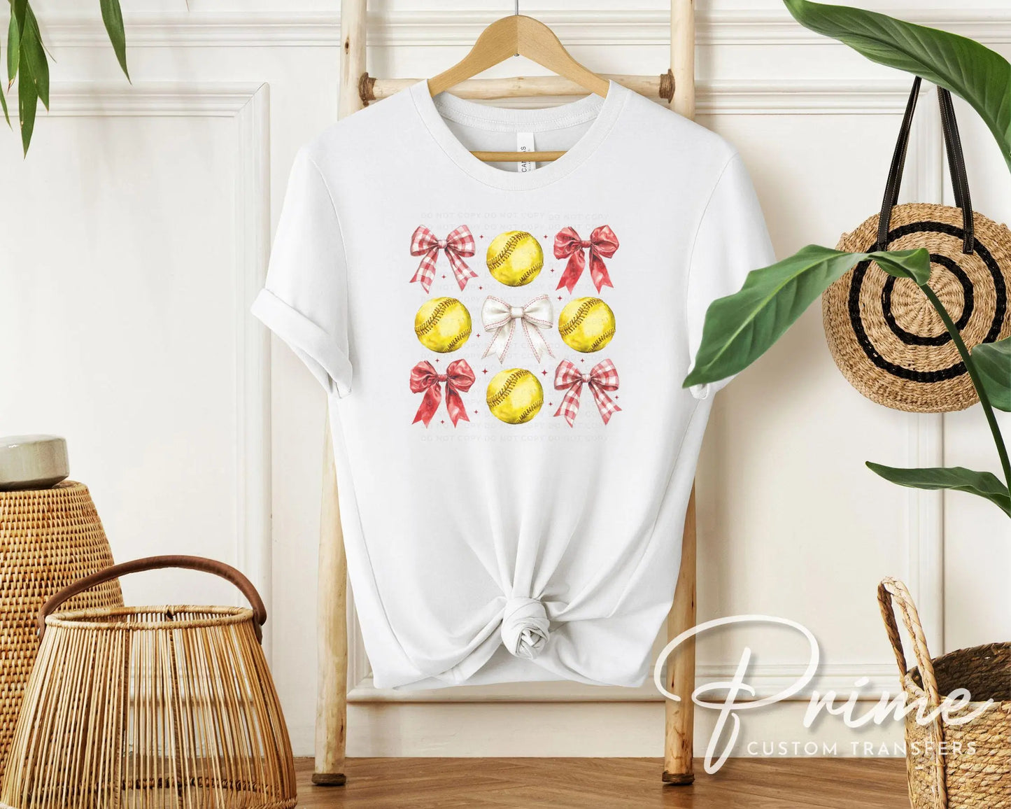 Softball DTF Transfers, Ready to Press, T-shirt Transfers, Heat Transfer, Direct to Film, Sports Mom, Softballs and Bows, Coquette, Trendy