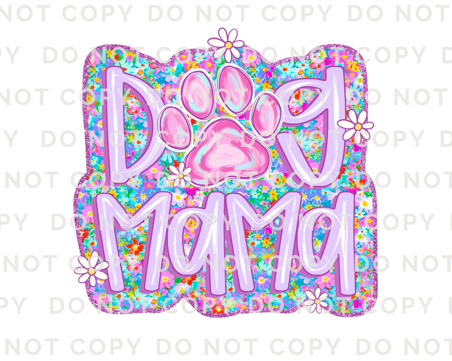 Dog Mama DTF Transfers, Ready to Press, T-shirt Transfers, Heat Transfer, Direct to Film, Pet Gifts, Dog Mom Tshirt, Paw, Preppy, Coquette