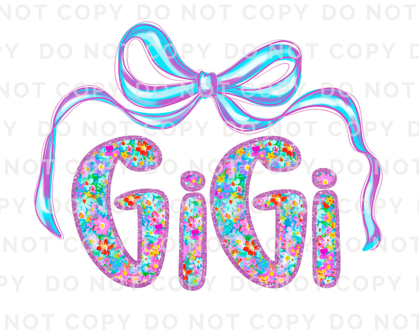 Mother's Day DTF Transfers, Ready to Press, T-shirt Transfers, Heat Transfer, Direct to Film, Flowers, Gift for Grandma, Neon Floral Gigi