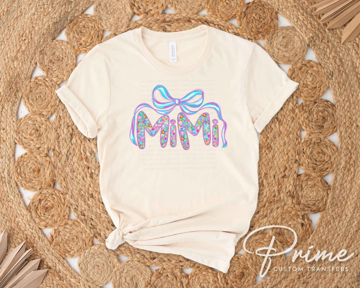 Mother's Day DTF Transfers, Ready to Press, T-shirt Transfers, Heat Transfer, Direct to Film, Flowers, Gift for Grandma, Neon Floral Mimi