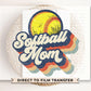 Baseball DTF Transfer, Ready to Press, T-shirt Transfer, Heat Transfer, Direct to Film, Sport Mom, Game Day, Retro Style Softball Mama