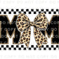 Mother's Day DTF Transfer, Ready to Press, T-shirt Transfer, Heat Transfer, Direct to Film, Animal Print, Leopard Print Mom Coquette Bow