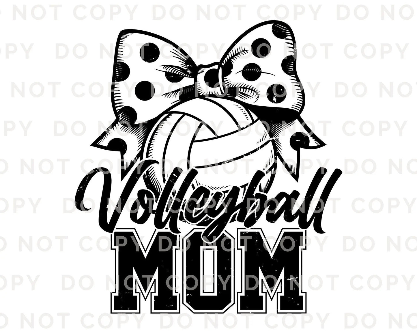 Volleyball DTF Transfers, Ready to Press, T-shirt Transfers, Heat Transfer, Direct to Film, Sports Mom Apparel, Coquette Volleyball Bow
