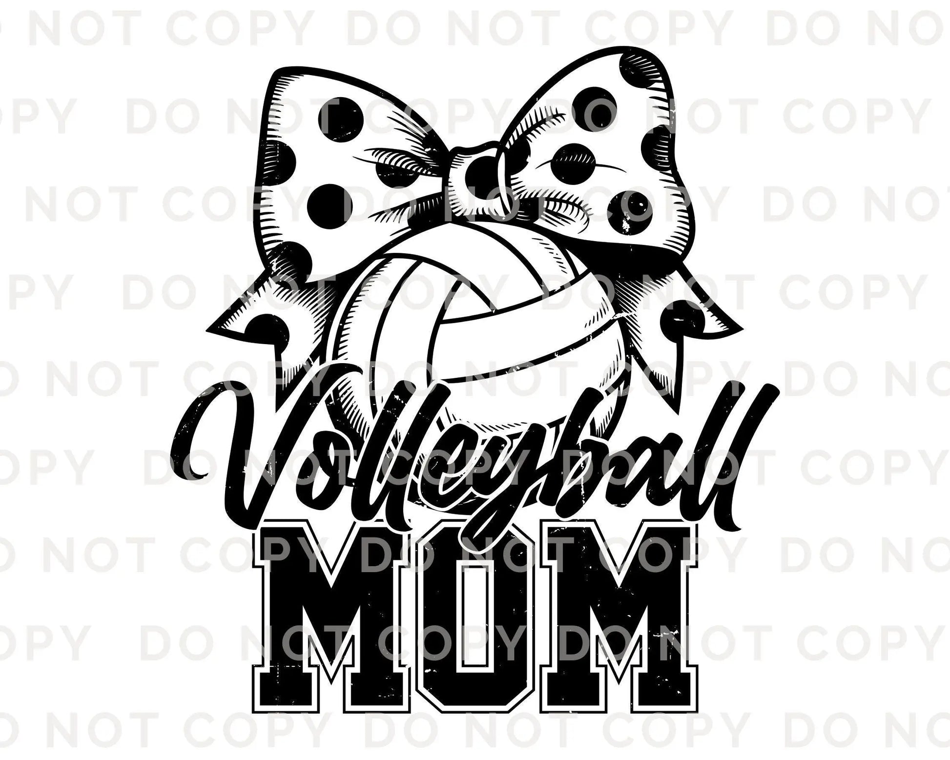 Volleyball DTF Transfers, Ready to Press, T-shirt Transfers, Heat Transfer, Direct to Film, Sports Mom Apparel, Coquette Volleyball Bow