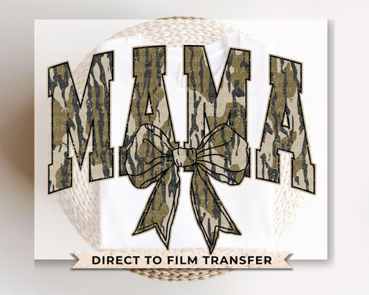 Mother's Day DTF Transfer, Ready to Press, T-shirt Transfer, Heat Transfer, Direct to Film, Hunting Mama Camo, Trendy Aesthetic, Camouflage