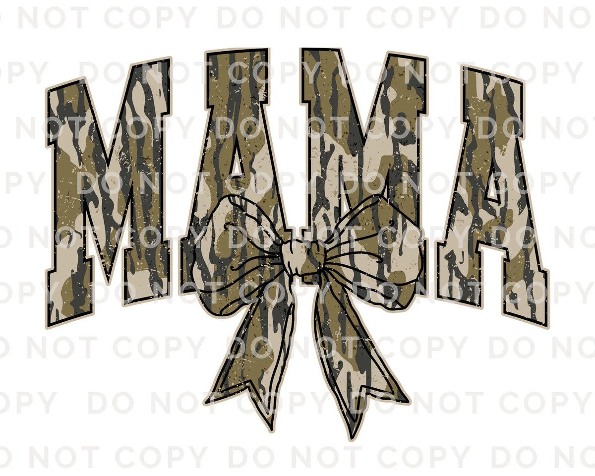 Mother's Day DTF Transfer, Ready to Press, T-shirt Transfer, Heat Transfer, Direct to Film, Hunting Mama Camo, Trendy Aesthetic, Camouflage