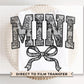 Mother's Day DTF Transfer, Ready to Press, T-shirt Transfers, Heat Transfer, Direct to Film, Mommy and Me, Coquette Faux Mini White Lace Bow