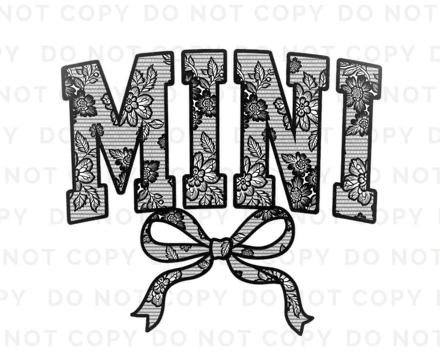 Mother's Day DTF Transfer, Ready to Press, T-shirt Transfers, Heat Transfer, Direct to Film, Mommy and Me, Coquette Faux Mini White Lace Bow