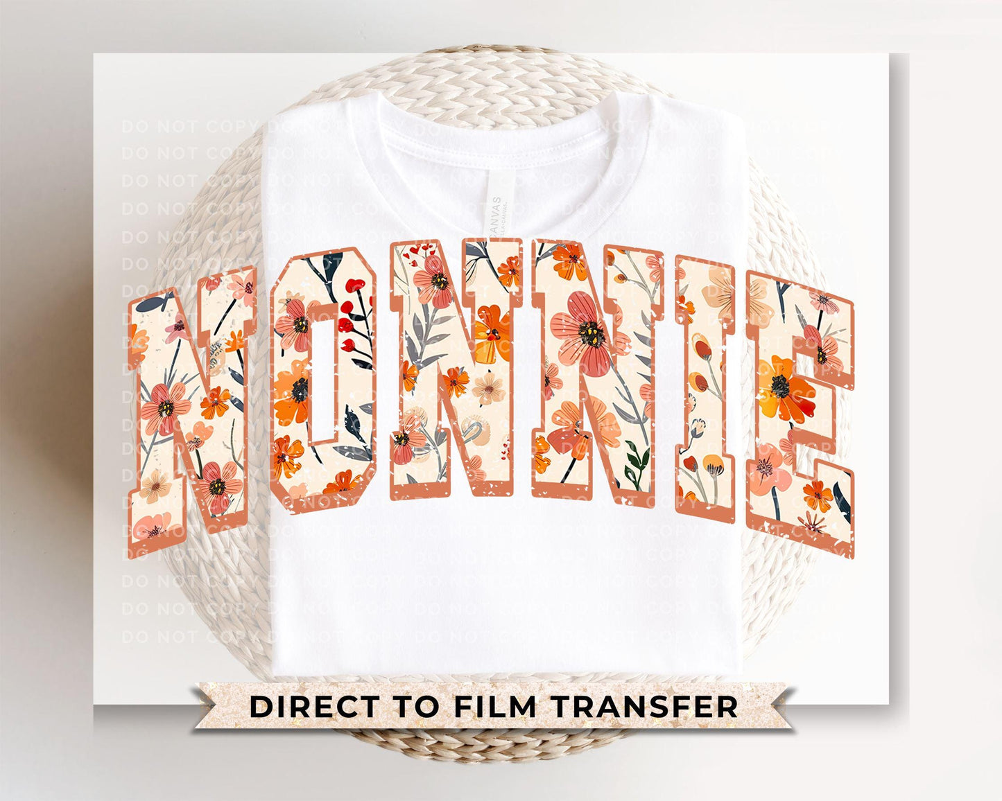 Mother's Day DTF Transfers, Ready to Press, T-shirt Transfers, Heat Transfer, Direct to Film, Gift for Grandma, Flowers, Boho, Floral Nonnie