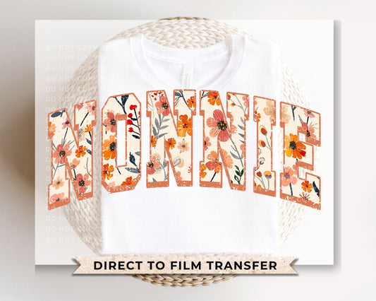 Mother's Day DTF Transfers, Ready to Press, T-shirt Transfers, Heat Transfer, Direct to Film, Gift for Grandma, Flowers, Boho, Floral Nonnie